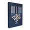 Stupell Industries Traditional Floral Hanukkah Menorah Canvas Wall Art